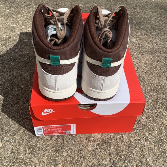 NEW Nike Dunk Hi Retro PRM Light Chocolate Size 11.5 Men - Picture 5 of 11